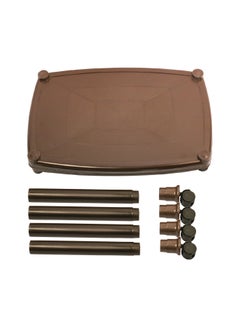 ESQUBE Esqube Sigma Plastic Trolley Portable Coffee Table, Brown Color Brown  - Image 5