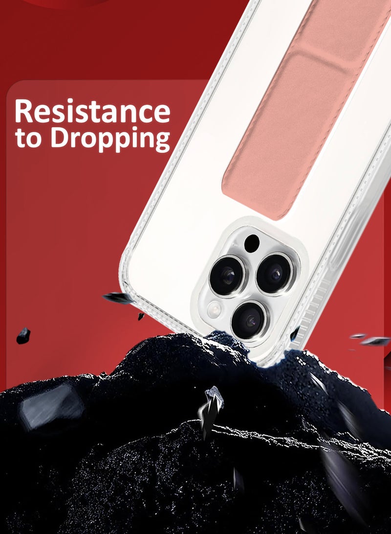 MARGOUN ( for iPhone 16 Pro ) 2 Pack, Case and Screen Protector, with Phone Grip and Expanding Stand, Kickstand Fully Protective Cover with Phone Grip Holder Pink - Image 4