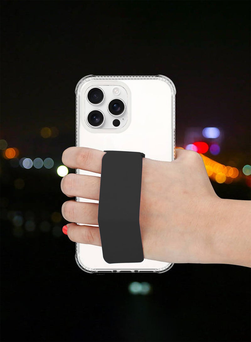 MARGOUN ( for iPhone 16 Pro Max ) Case with Phone Grip and Expanding Stand, Kickstand Fully Protective Cover with Phone Grip Holder Black - Image 4