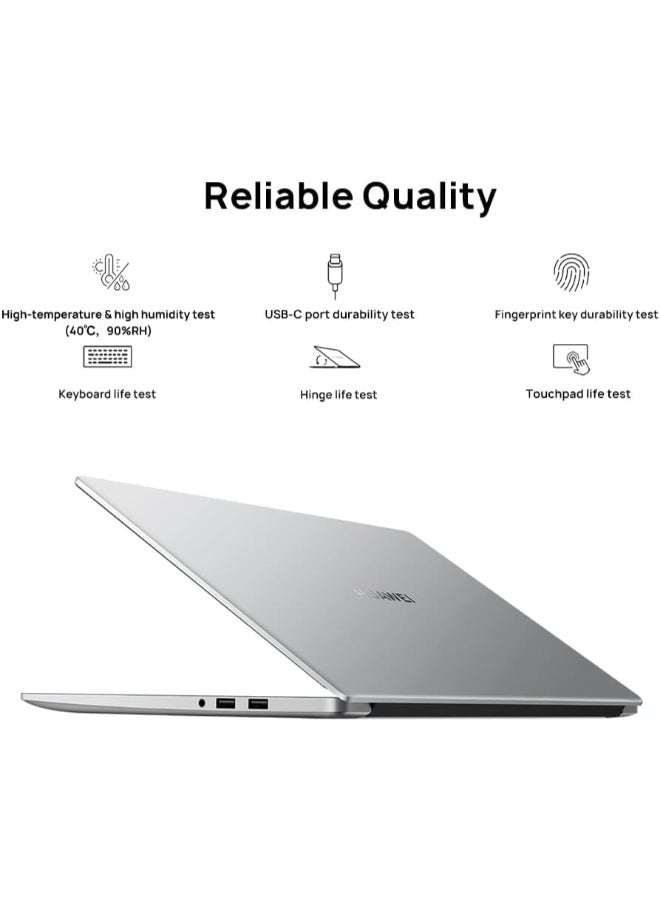 MateBook D15 Laptop With 15.6-Inch Display, Intel Core i5-1135G7 Processor/8GB RAM/512GB SSD/Windows 11/Intel Iris XE Graphics/ English/Arabic Space Grey