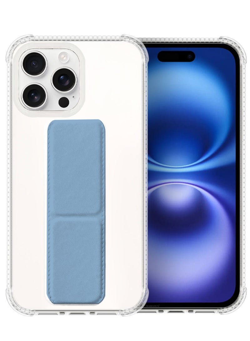 مارجون ( for iPhone 16 Pro Max ) 3 Pack, 1 Case and 2 Screen Protectors, with Phone Grip and Expanding Stand, Kickstand Fully Protective Cover with Phone Grip Holder Dark Blue - Image 2