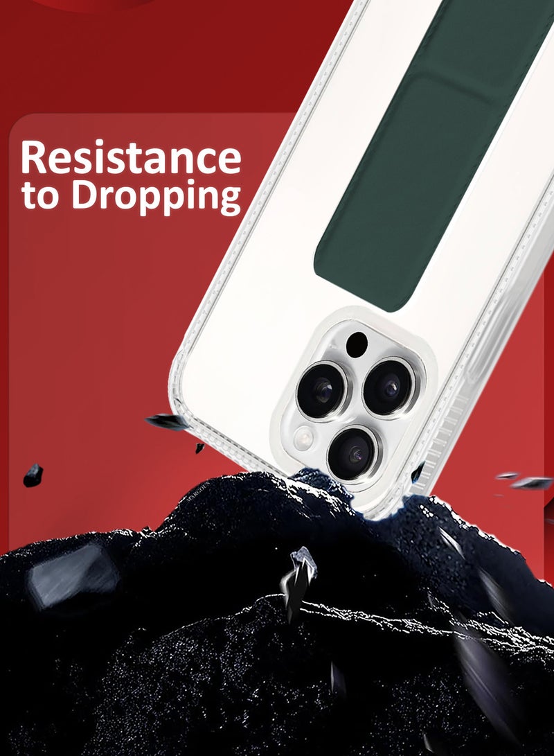 مارجون ( for iPhone 16 Pro Max ) 3 Pack, 1 Case and 2 Screen Protectors, with Phone Grip and Expanding Stand, Kickstand Fully Protective Cover with Phone Grip Holder Grey - Image 4