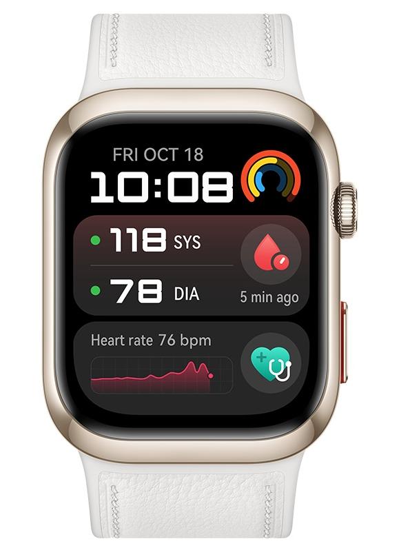 هواوي ساعة HUAWEI D2 الذكية، شاشة AMOLED تعمل باللمس 1.82 بوصة، مراقبة ضغط الدم، تصميم نحيف، مكالمات بلوتوث، متوافقة مع iOS و Android، رعاية HUAWEI لمدة 6 أشهر - Image 1