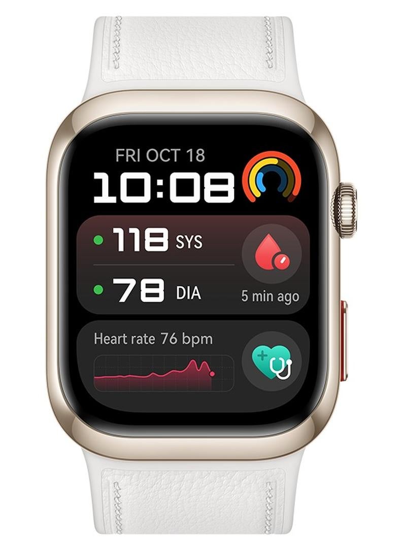 هواوي ساعة HUAWEI D2 الذكية، شاشة AMOLED تعمل باللمس 1.82 بوصة، مراقبة ضغط الدم، تصميم نحيف، مكالمات بلوتوث، متوافقة مع iOS و Android، رعاية HUAWEI لمدة 6 أشهر - Image 1