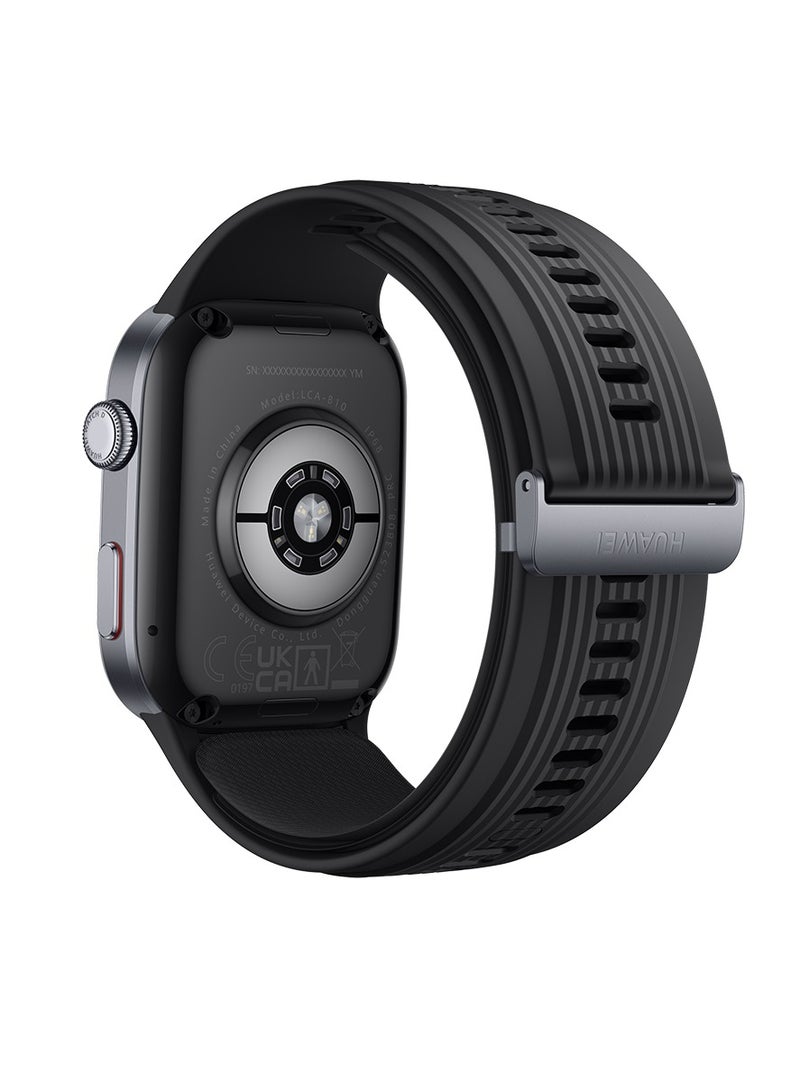 هواوي - WATCH D2 Smartwatch, 1.82" AMOLED Touch display, Blood Pressure Monitoring, Slim Design, Bluetooth Calling, Compatible with iOS Android, 6 months HUAWEI care+, Free Smart Scale, Black - Image 1