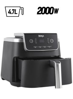 Ninja Air Fryer Pro 4.7L, Single Drawer, 4-in-1, Air Fry, Roast, Reheat, Dehydrate, Cooks 1-2 Portions, Digital, Cook From Frozen, Non-Stick Drawer & Crisper Basket 4.7 L 1500 W AF140ME Black  - Image 1