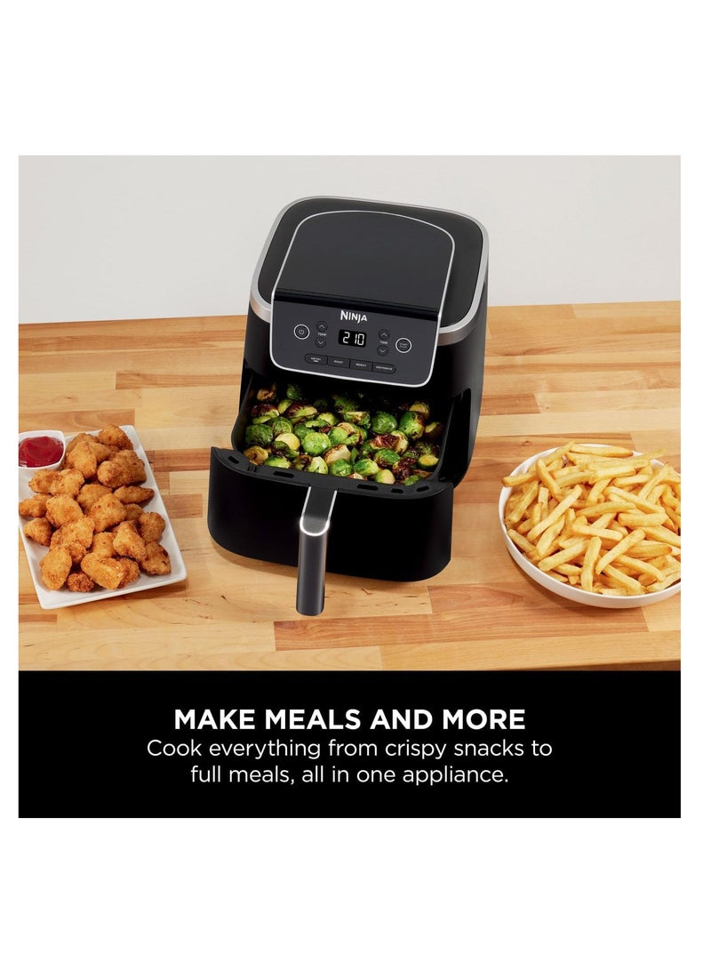 Ninja Air Fryer Pro 4.7L, Single Drawer, 4-in-1, Air Fry, Roast, Reheat, Dehydrate, Cooks 1-2 Portions, Digital, Cook From Frozen, Non-Stick Drawer & Crisper Basket 4.7 L 1500 W AF140ME Black - Image 3