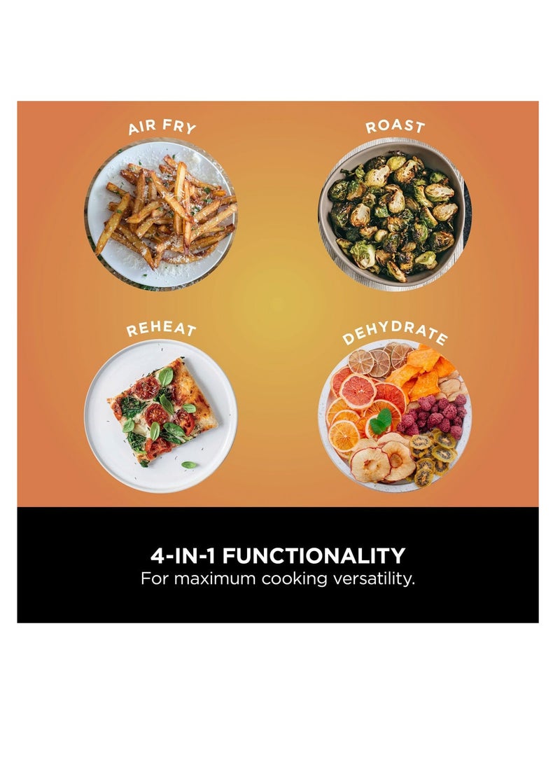 Ninja Air Fryer Pro 4.7L, Single Drawer, 4-in-1, Air Fry, Roast, Reheat, Dehydrate, Cooks 1-2 Portions, Digital, Cook From Frozen, Non-Stick Drawer & Crisper Basket 4.7 L 1500 W AF140ME Black - Image 4