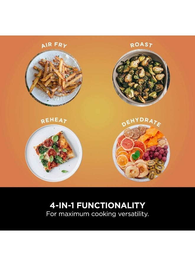 Ninja Air Fryer Pro 4.7L, Single Drawer, 4-in-1, Air Fry, Roast, Reheat, Dehydrate, Cooks 1-2 Portions, Digital, Cook From Frozen, Non-Stick Drawer & Crisper Basket 4.7 L 1500 W AF140ME Black - Image 4