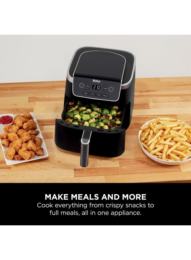 Ninja Air Fryer Pro 4.7L, Single Drawer, 4-in-1, Air Fry, Roast, Reheat, Dehydrate, Cooks 1-2 Portions, Digital, Cook From Frozen, Non-Stick Drawer & Crisper Basket 4.7 L 1500 W AF140ME Black - Image 3