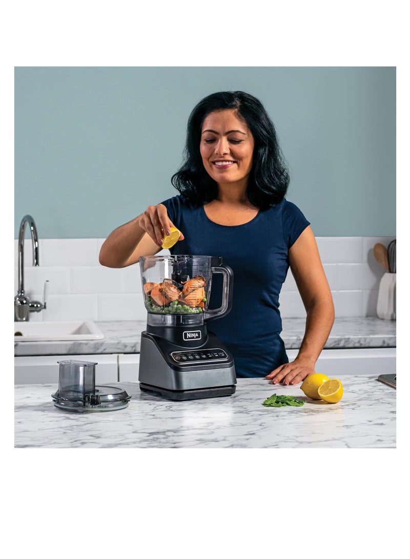 Ninja - Food Processor with 4 Automatic Programs; Chop, Puree, Slice, Mix, and 3 Manual Speeds, 2.1L Bowl, Chopping, Slicing & Dough Blades, Dishwasher Safe Parts 2.1 L 850 W BN650ME Silver - Image 1