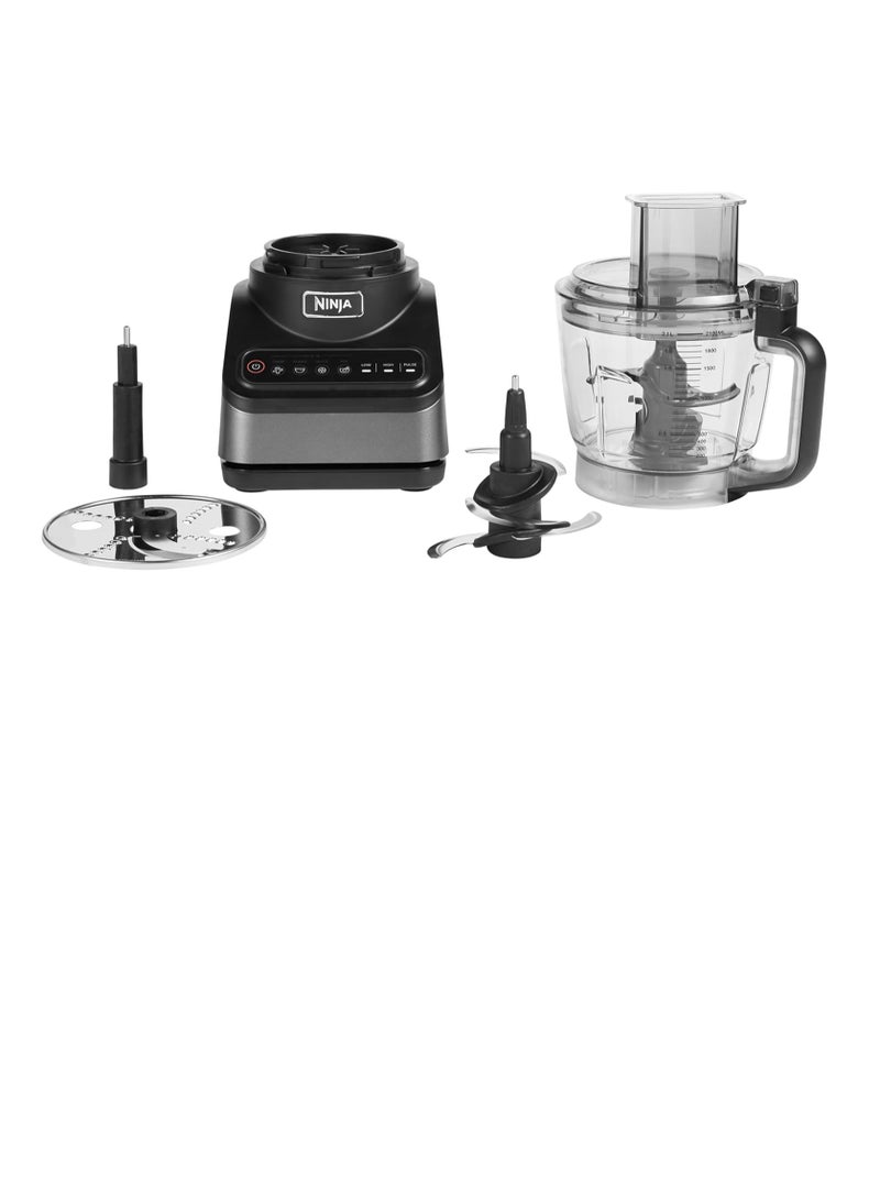 Ninja - Food Processor with 4 Automatic Programs; Chop, Puree, Slice, Mix, and 3 Manual Speeds, 2.1L Bowl, Chopping, Slicing & Dough Blades, Dishwasher Safe Parts 2.1 L 850 W BN650ME Silver - Image 1