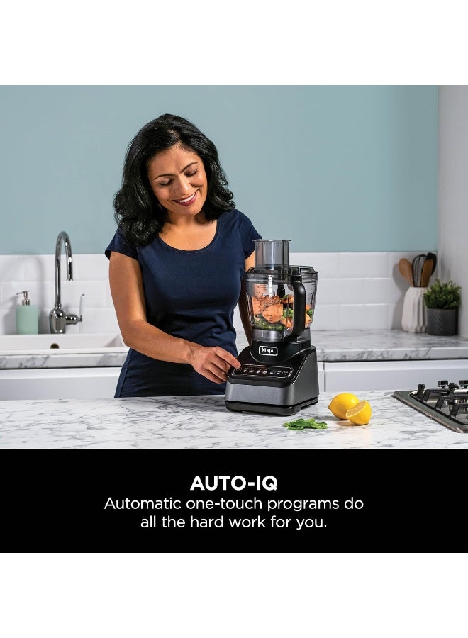 Ninja Food Processor with 4 Automatic Programs; Chop, Puree, Slice, Mix, and 3 Manual Speeds, 2.1L Bowl, Chopping, Slicing & Dough Blades, Dishwasher Safe Parts 2.1 L 850 W BN650ME Silver - Image 5