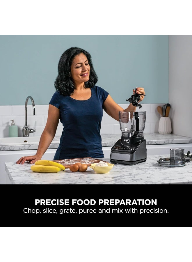 Ninja Food Processor with 4 Automatic Programs; Chop, Puree, Slice, Mix, and 3 Manual Speeds, 2.1L Bowl, Chopping, Slicing & Dough Blades, Dishwasher Safe Parts 2.1 L 850 W BN650ME Silver - Image 3