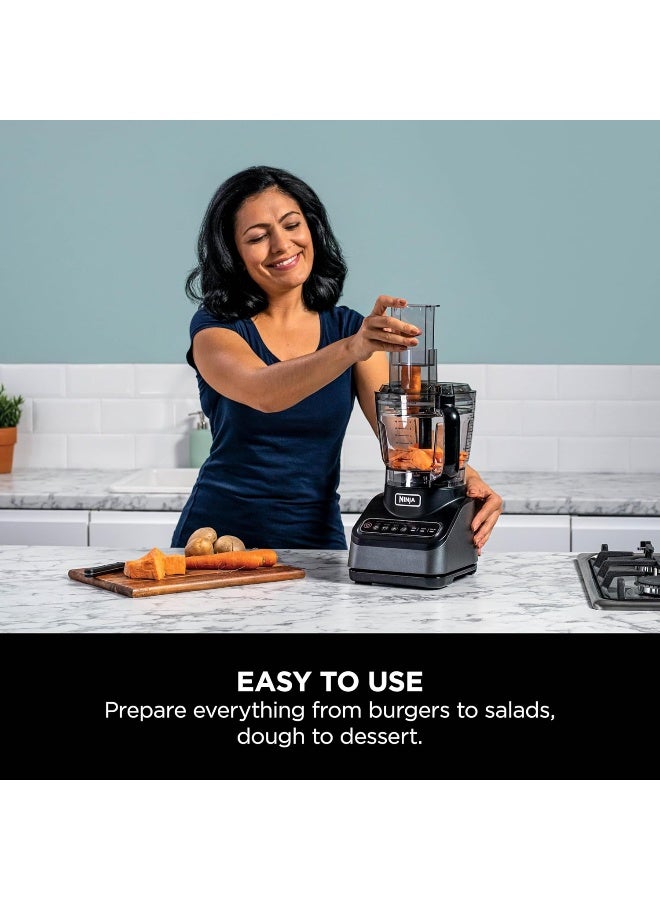 Ninja Food Processor with 4 Automatic Programs; Chop, Puree, Slice, Mix, and 3 Manual Speeds, 2.1L Bowl, Chopping, Slicing & Dough Blades, Dishwasher Safe Parts 2.1 L 850 W BN650ME Silver - Image 4