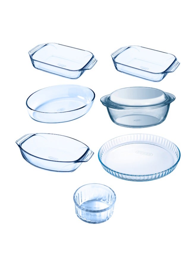 مجموعة 3 أشكال مستطيلة من Pyrex 8 قطع 3 أشكال مستطيلة (2.9 لتر-1.4 لتر-2 لتر) شكل دائري (1.4 لتر) قدر (2.1 لتر) طبق بيضاوي (0.65 لتر) وعاء (0.3 لتر) طاجين شفاف 1 35x23x6.5 / طاجين 2 27x17x6 / طاجين 3 30x21x7 / صينية 28 / وعاء 24x20x10 / صينية بيضاوية 21x13x5 طبق 10 سم - pnsku/N70117427V/45/_/1728389205/08c62a81-f87d-4dcd-a03e-b58f986280cc