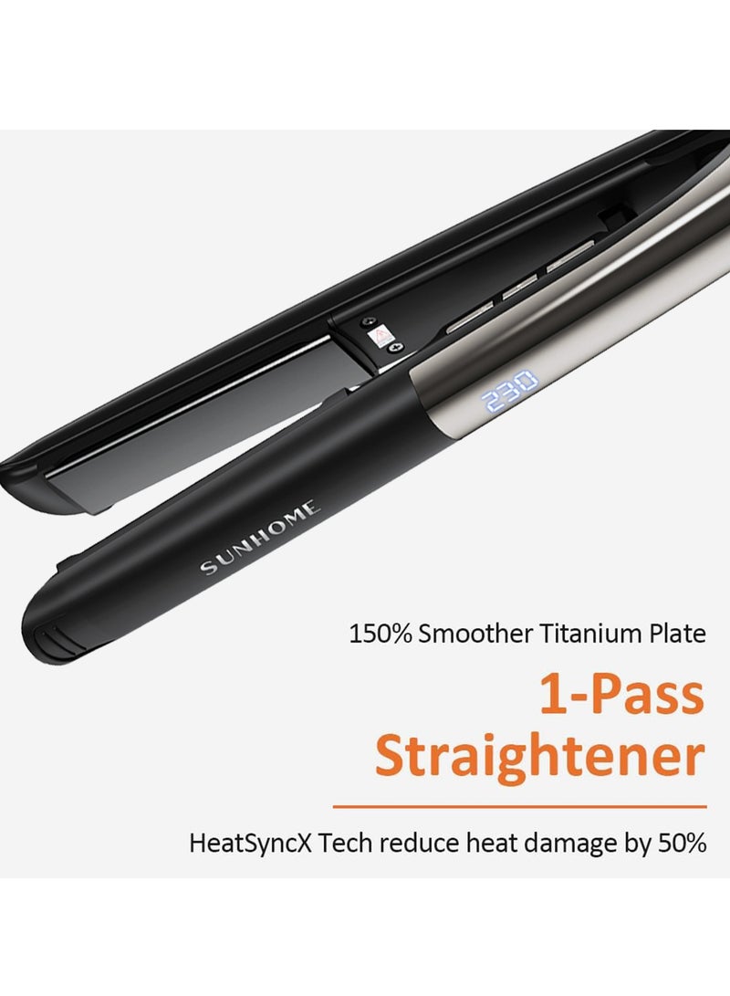 Ceramic Hair Straightener, 2 in 1 Hair Straighteners and Curlers with Ceramic Coating for Smooth Glide, 10 Second Heat up, Up to 230°C, Lasting Results for Curl/Wave/Straighten Hair Grey - pnsku/N70117434V/45/_/1728442055/bb635e7e-5b25-4e2d-8a9d-8c5708836bce