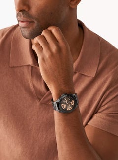 FOSSIL Men's Privateer Black Stainless Steel Watch - BQ2788 – 45mm  - Image 4