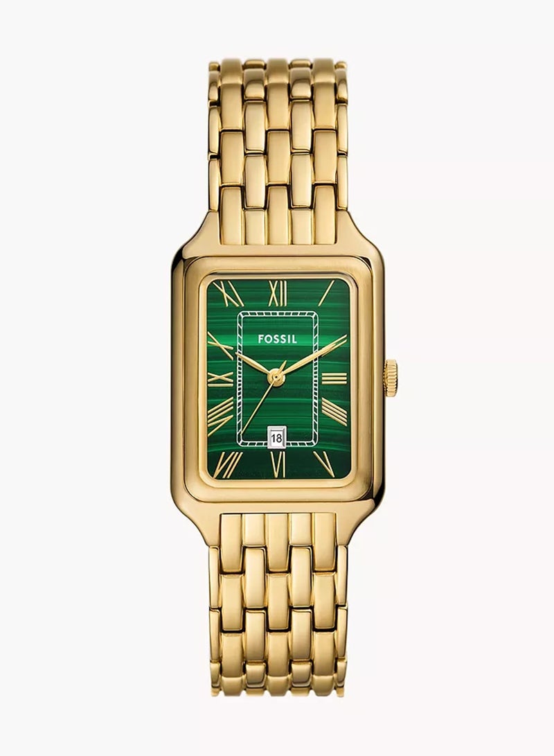 FOSSIL Women's Raquel Three-Hand Date Gold-Tone Stainless Steel Watch ES5341 - 26mm  - Image 1