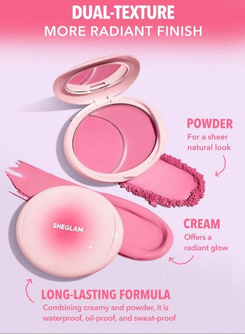 SHEGLAM 2 Cheek Blush Duo Peach Juice - Image 3