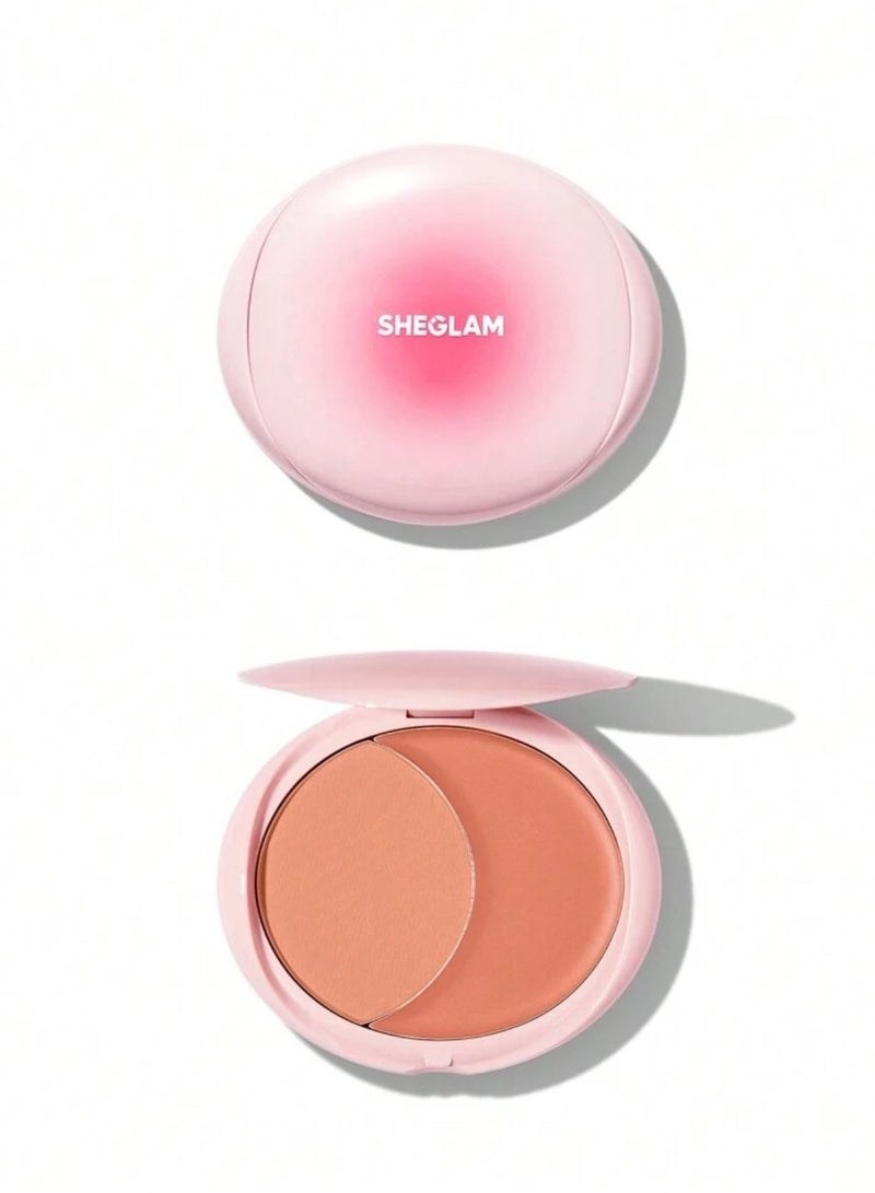 SHEGLAM 2 Cheek Blush Duo Peach Juice - Image 2