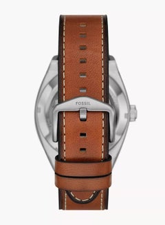 FOSSIL Men's Everett Automatic Brown Leather Watch ME3261 - 42mm  - Image 4