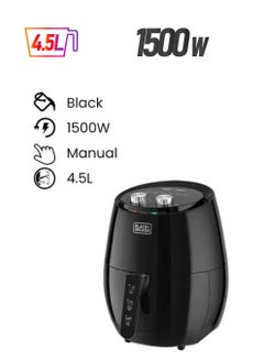 BLACK+DECKER Black + Decker Aerofry Air Fryer 4.5 L 1500 W AF350-B5 black  - Image 1