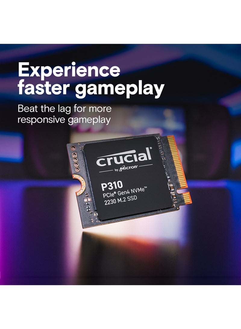 crucial - P310 1TB PCIe Gen4 NVMe 2230 M.2 Internal SSD, Up to 6000 Mb/s Sequential Write & 7100 Mb/s Sequential Read, 220 TBW SSD Endurance, Black | CT1000P310SSD2 1 TB - Image 1