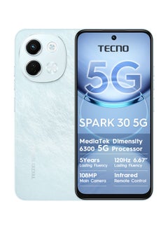 تكنو هاتف سبارك 30 ثنائي الشريحة، أزور سكاي، 8 جيجابايت رام، 256 جيجابايت، 5G - إصدار الشرق الأوسط  - Image 1