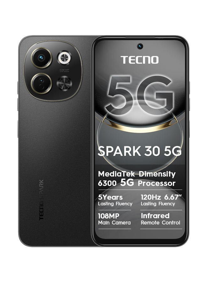 TECNO - Spark 30 Dual SIM Midnight Shadow 8GB RAM 256GB 5G - Middle East Version - Image 1