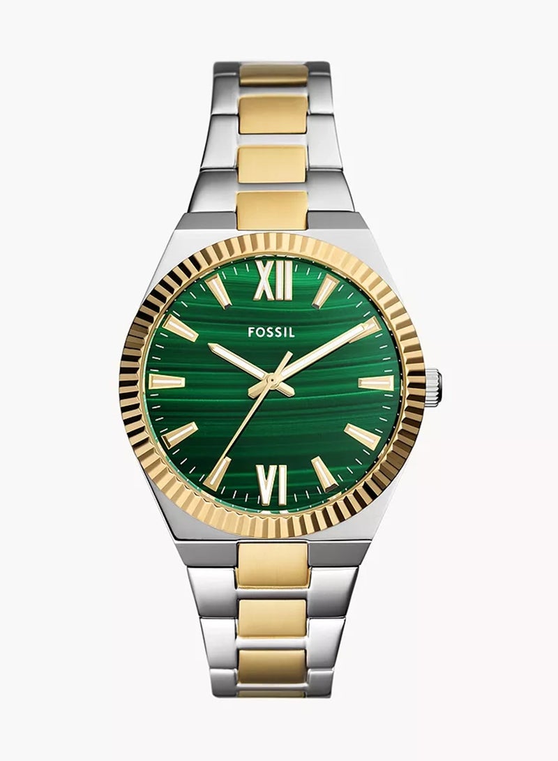 FOSSIL Women's Scarlette Three-Hand Two-Tone Stainless Steel Watch ES5334 – 38mm  - Image 1