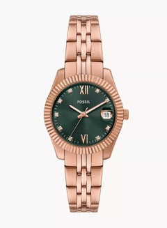 FOSSIL Women's Scarlette Three-Hand Date Rose Gold-Tone Stainless Steel Watch ES5369 - 32mm  - Image 1