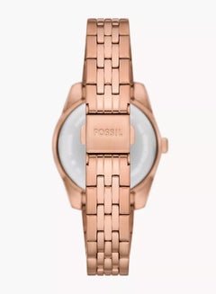 FOSSIL Women's Scarlette Three-Hand Date Rose Gold-Tone Stainless Steel Watch ES5369 - 32mm  - Image 3