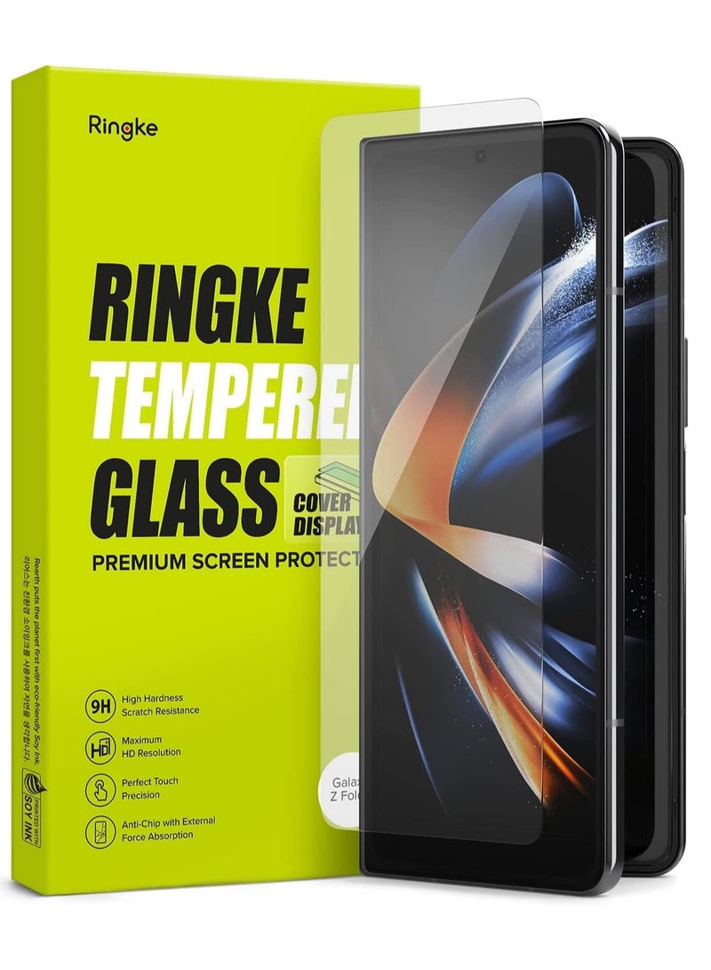 Ringke Cover Display Glass Compatible with Samsung Galaxy Z Fold 3 Tempered Glass Screen Protector 9H Hardness Full Coverage Bubble-free Anti Scratch Protective Film Clear - Image 1