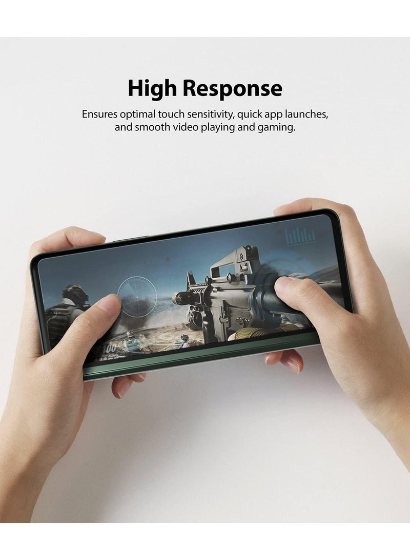 Ringke Cover Display Glass Compatible with Samsung Galaxy Z Fold 3 Tempered Glass Screen Protector 9H Hardness Full Coverage Bubble-free Anti Scratch Protective Film Clear - Image 3