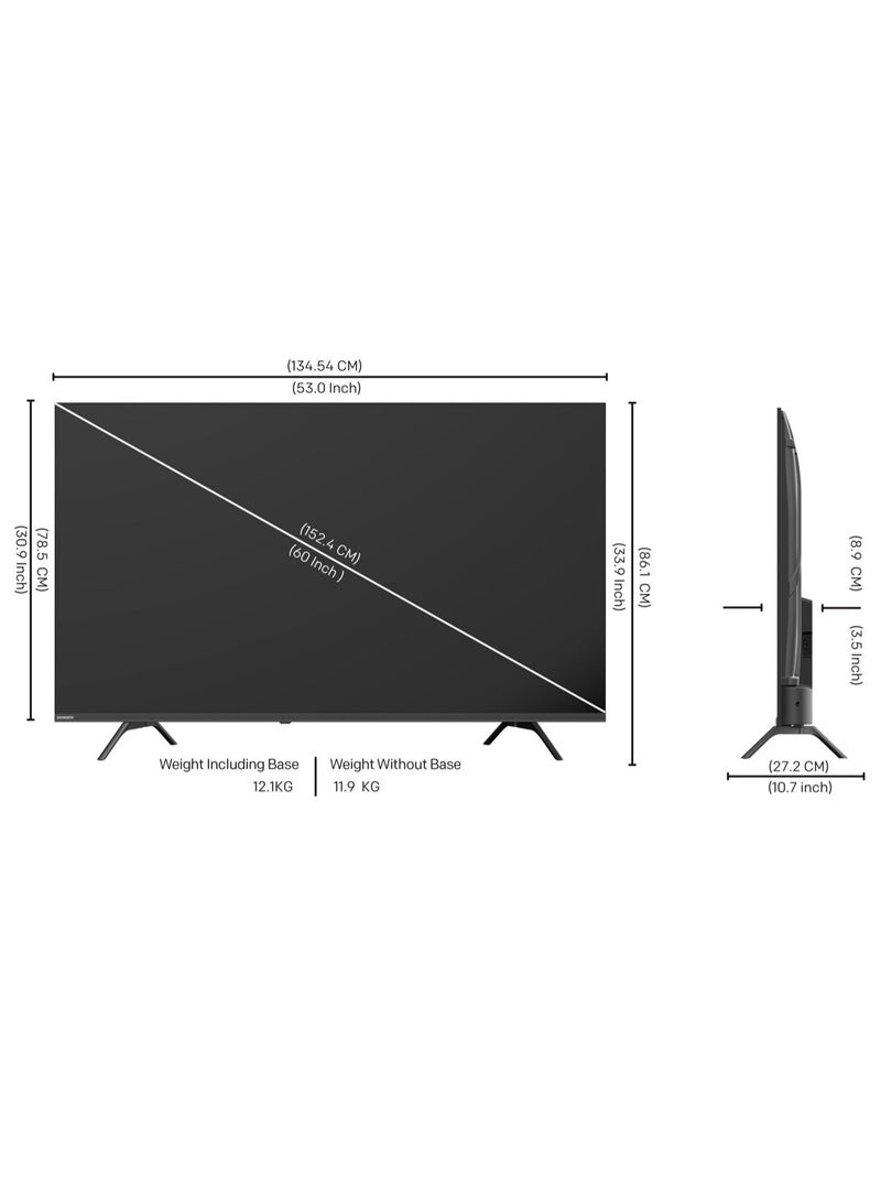 Skyworth - SKYWORTH 60G6520G - 60" UHD 4K LED TV (Google TV) 60G6520G BLACK - Image 1