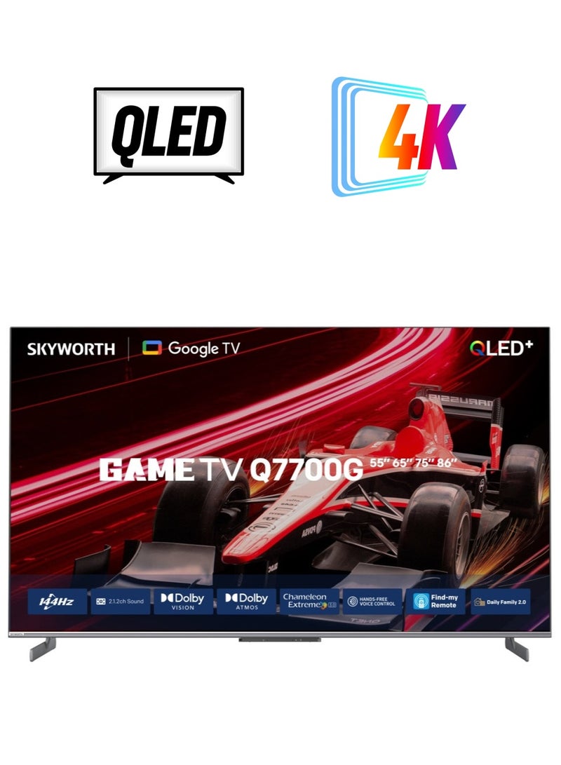 Skyworth SKYWORTH 55Q7700G - 55" QLED, 2.1 HDMI, 144 Hz (Google TV) 55Q7700G Black  - Image 1