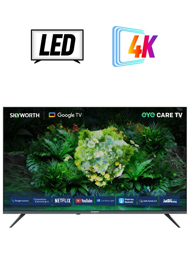 سكاي ورث تلفزيون ذكي 55 بوصة 4K UHD LED، وضع الحماية للعين، وضع الألعاب، نظام Google TV، ميزة العثور على الريموت، تردد 60 هرتز، تقنية HDR10 وصوت DTS Studio، ضمان سنتين، 55G6500G، أسود 55G6500G أسود - Image 2