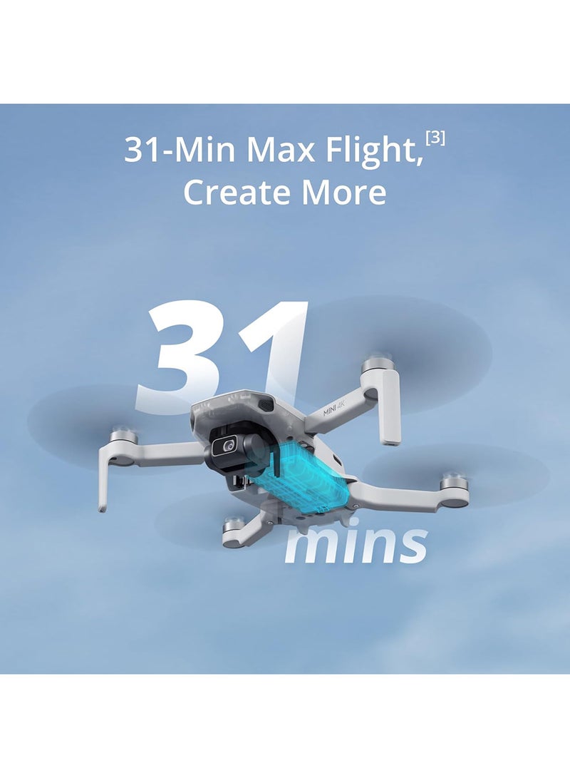 dji - Mini 4K, Drone with 4K UHD Camera for Adults, Under 249 g, 3-Axis Gimbal Stabilization, 10km Video Transmission, Auto Return, Wind Resistance, 1 Battery for 31-Min Max Flight Time, Intelligent Flight - Image 1