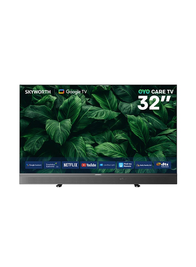 سكاي ورث تلفزيون موسيقي محمول 32 بوصة 2K LED، نظام Google TV، تردد 60 هرتز، تقنية HDR10 وصوت Dolby، مقبض حمل سهل، 2025، ضمان سنتين، موديل 32E6500G، أسود 32E6500G أسود - Image 1