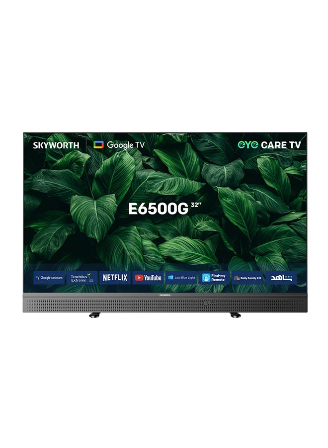 سكاي ورث تلفزيون موسيقي محمول 32 بوصة 2K LED، نظام Google TV، تردد 60 هرتز، تقنية HDR10 وصوت Dolby، مقبض حمل سهل، 2025، ضمان سنتين، موديل 32E6500G، أسود 32E6500G أسود - Image 3