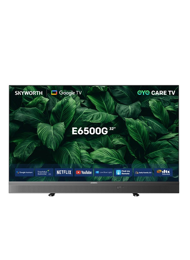 سكاي ورث تلفزيون موسيقي محمول 32 بوصة 2K LED، نظام Google TV، تردد 60 هرتز، تقنية HDR10 وصوت Dolby، مقبض حمل سهل، 2025، ضمان سنتين، موديل 32E6500G، أسود 32E6500G أسود - Image 4