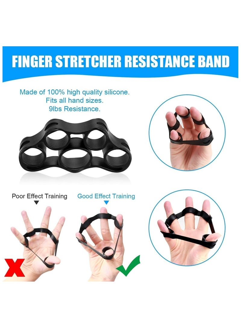 LIXADA 6 Pack Hand Grip Strengthener Trainer Kit - Hand Strengthener & Grip Strength Kit - Forearm Grip Adjustable Resistance - Finger Stretcher, Hand Gripper, Finger Exerciser for Men/Women  - Image 4