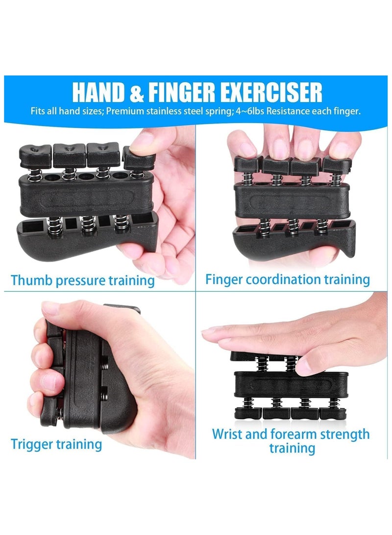 LIXADA 6 Pack Hand Grip Strengthener Trainer Kit - Hand Strengthener & Grip Strength Kit - Forearm Grip Adjustable Resistance - Finger Stretcher, Hand Gripper, Finger Exerciser for Men/Women  - Image 5