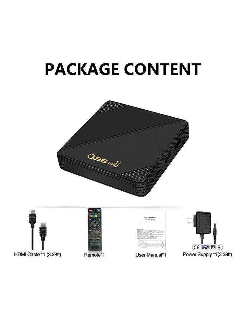 Wownect Pro Mini Smart Android 11.1 Tv box [2GB / 16GB] Amlogic S905L Quad Core 2.4G / 5G WIFI 4K H265 Media Player Quad Core Android TV Box Q96P Black  - Image 3