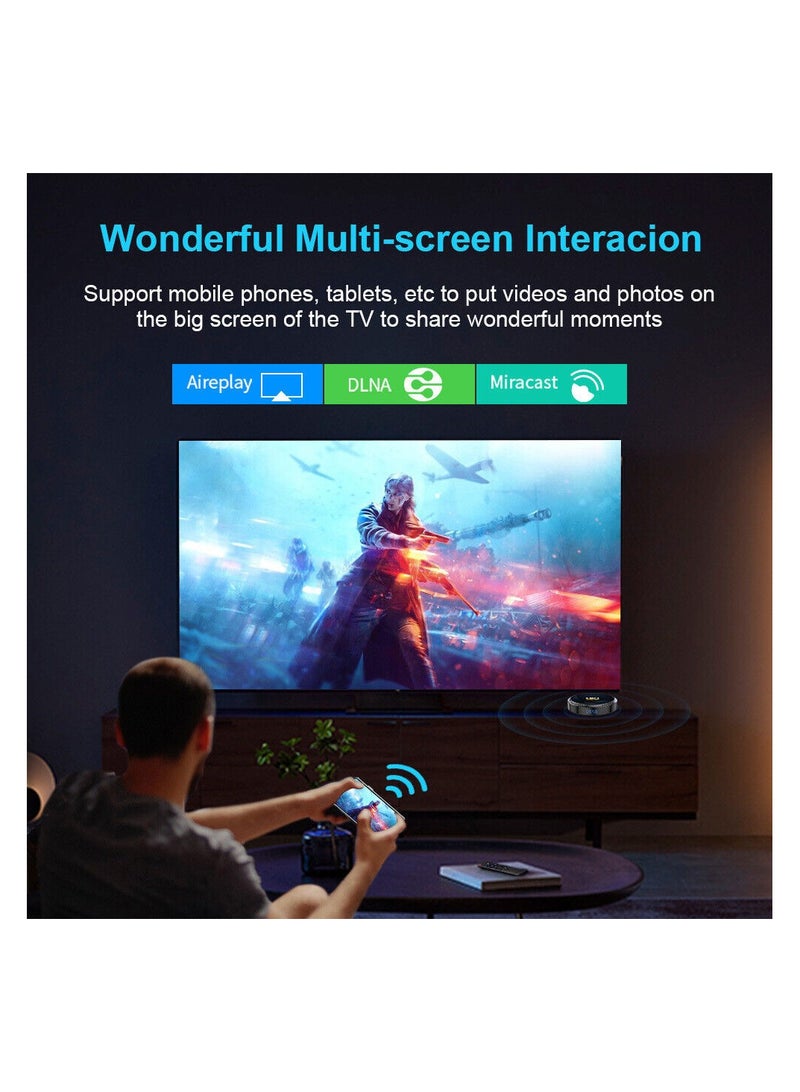 Wownect RBOX Mini Smart Android TV Box 12.0 with Allwinner H618, 2GB/16GB, 4K/6K Support, Dual WiFi 2.4G/5G, BT5.0, and Remote Control HK1H8-2-16 Black  - Image 3