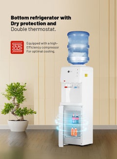 AFRA Water Dispenser with Bottom Refrigerator, 3 Taps, Hot & Cold Water, Rust-Proof Tank, Fast Cooling, Auto Thermostat, Overheat Protection | 660W | 2-Year Warranty AF-9830WDWH White  - Image 5