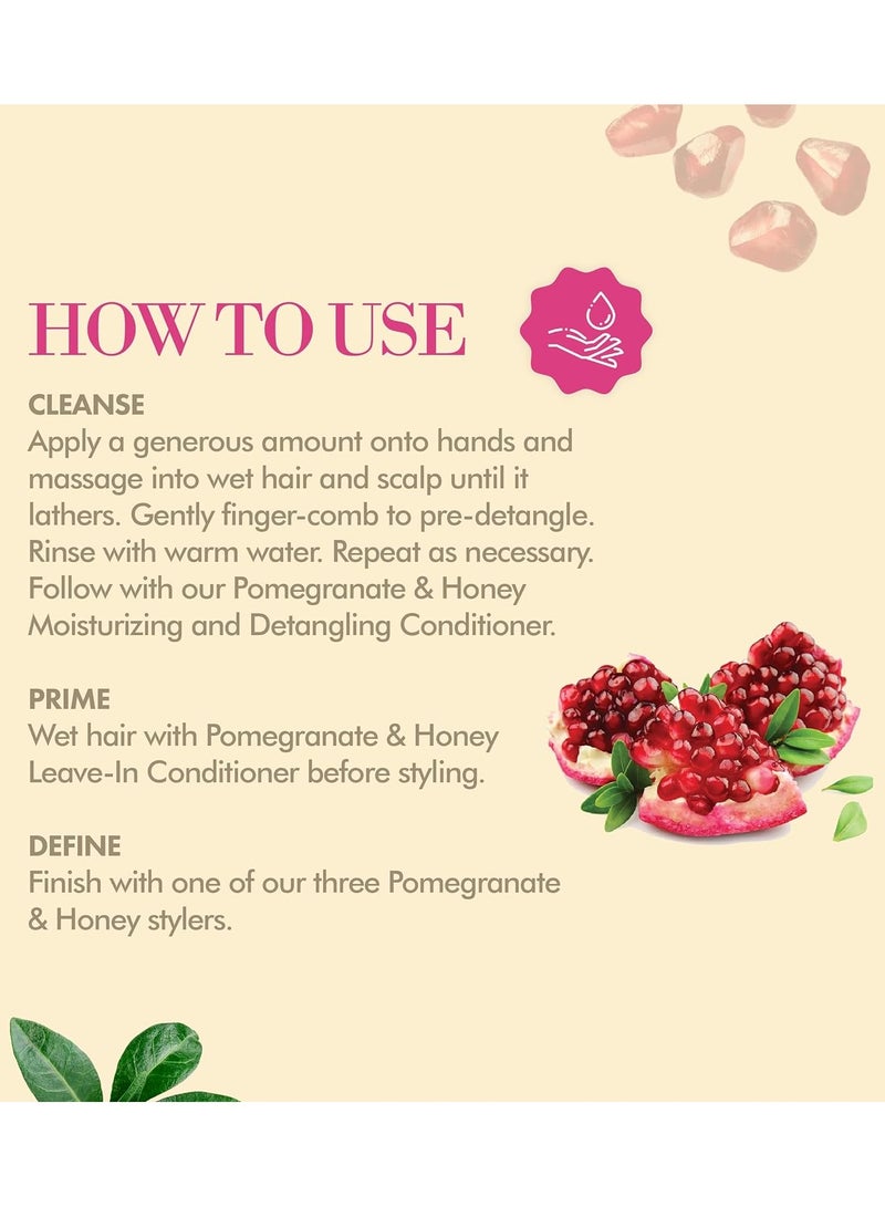 MIELLE Organics Pomegranate & Honey Shampoo - Moisturizing & Detangling for Dry, Damaged Type 4 Hair, Hydrating Curl Cleanser, Repairs & Prevents Frizz, 12 fl. oz.  - Image 4