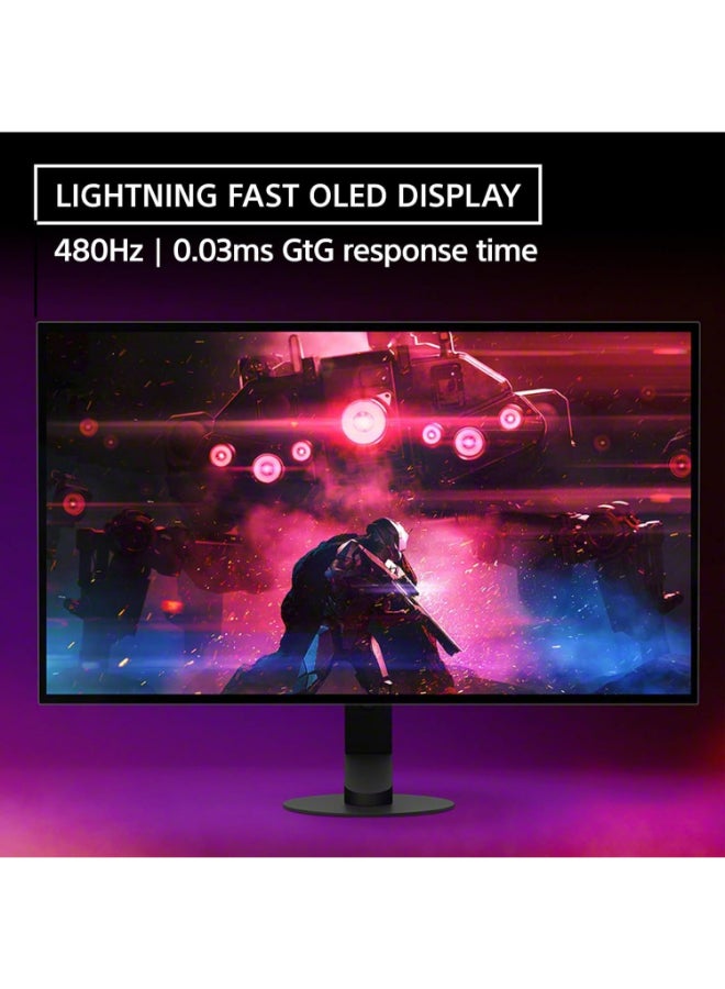 Sony 27 inch OLED QHD INZONE M10S (2560x1440) Gaming Monitor, 480Hz 0.03ms GTG NVIDIA G-SYNC Compatible, Display HDR True Black 400, Anti-Glare, DisplayPort 2.1, VRR HDMI 2.1, USB, Tilt/Swivel/Height Black - Image 5