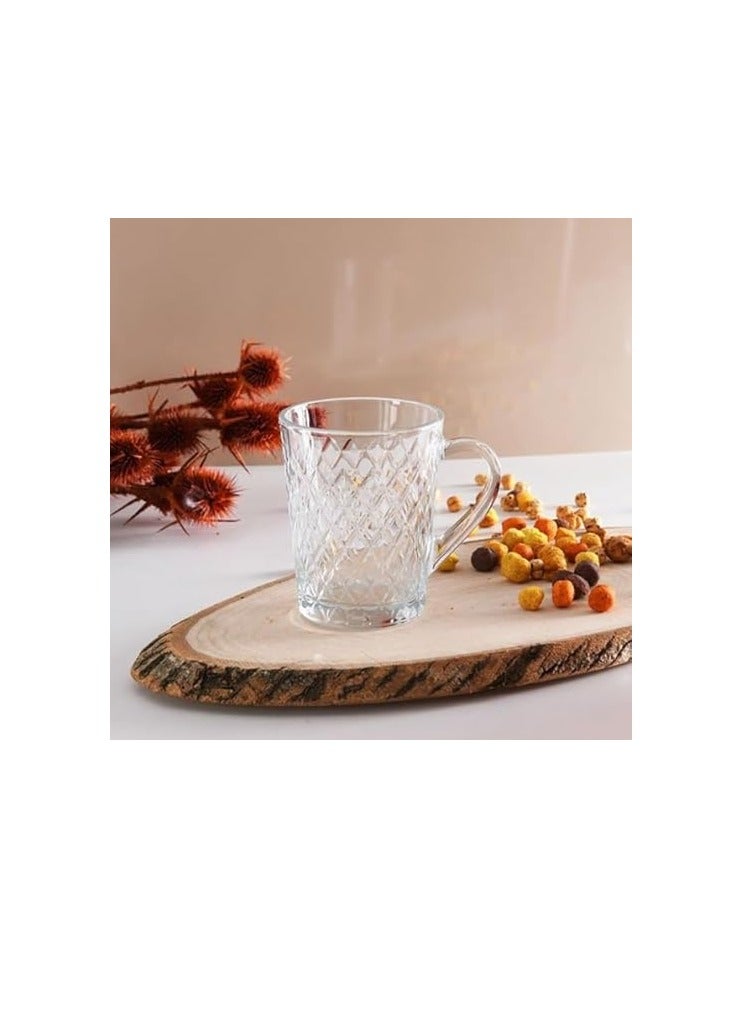 Pasabahce Mug Set “Ruby” Set of 6 Mugs- (265 cc)- Clear - Image 4